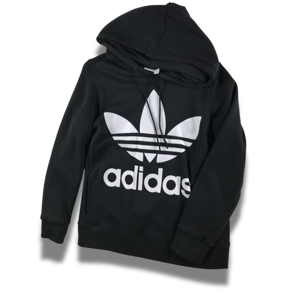 adidas Originals Women's Black Trefoil Hoodie SMALL - Picture 3 of 6